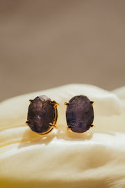 Brinco Tanzanita Ouro 18k