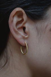 Brinco Argola Oval Dourado