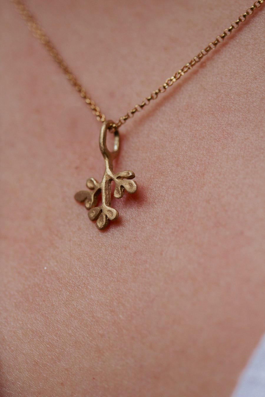 Pingente Colar Arrudinha Dourado