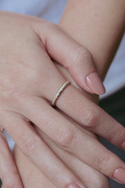 Aliança Natural 2.5mm Brilhantes
