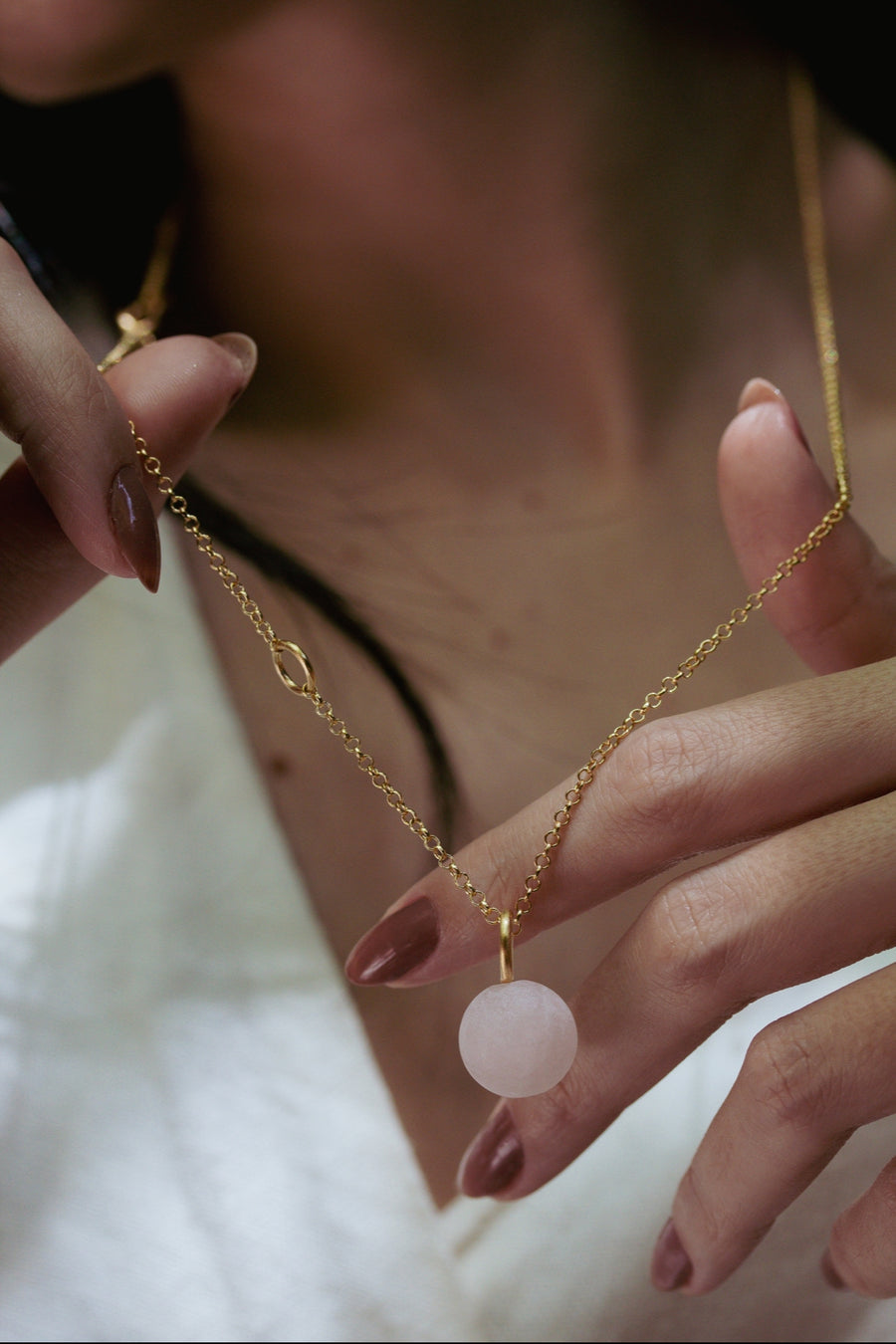 Colar Quartzo Dourado