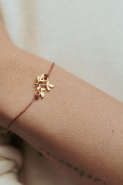 Pulseira Arrudinha Dourada Cordão