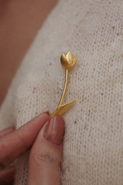 Broche Tulipa Dourado