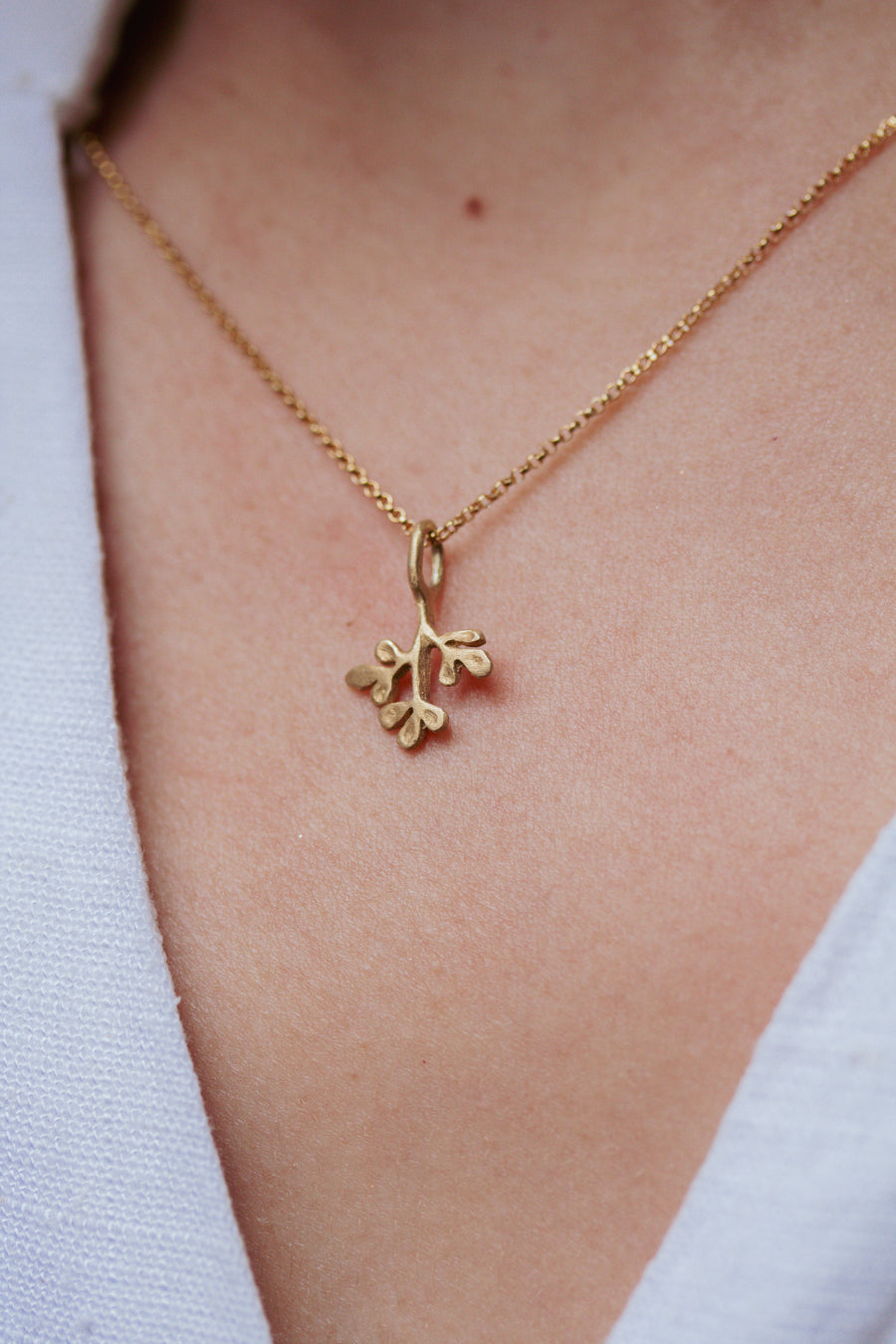 Pingente Colar Arrudinha Dourado