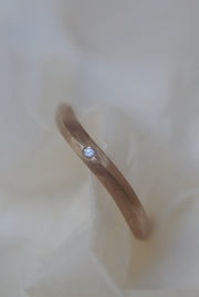 Aliança Organic 2.5 mm com Brilhante