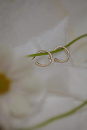 Brinco Argola Fluir P Ouro Branco 18k