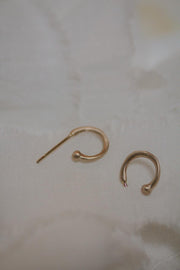 Brinco Argola Fluir Ouro Branco 18k